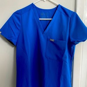 Figs Scrub Top Royal Blue